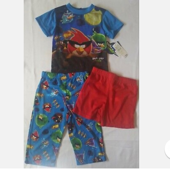 little Boys Angry Bird Pajama 3piece set polyester - Picture 3 of 3